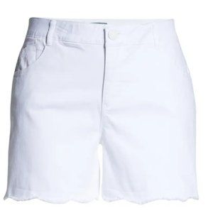 Wit & Wisdom WHITE 'Ab'Solution High Waist PLUS SIZE Denim Shorts